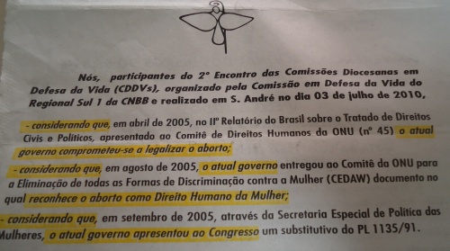 Panfleto contra Dilma